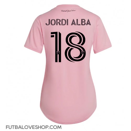 Dres Inter Miami Jordi Alba #18 Domáci pre Ženy 2023-24 Krátky Rukáv